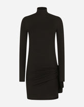 Short cady dress with bow detail - | Dolce & Gabbana