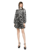 Short zebra-print chiffon dress - | Dolce & Gabbana