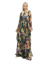Long garden-print chiffon dress - | Dolce & Gabbana