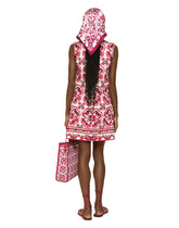 Short majolica-print brocade dress - | Dolce & Gabbana