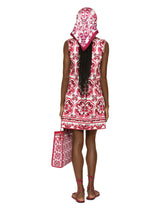 Short majolica-print brocade dress - | Dolce & Gabbana