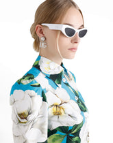 Short cotton corset dress with bouquet print - | Dolce & Gabbana