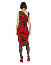 One-shoulder leopard-print jersey dress - | Dolce & Gabbana