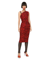 One-shoulder leopard-print jersey dress - | Dolce & Gabbana