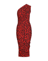 One-shoulder leopard-print jersey dress - | Dolce & Gabbana
