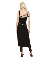 One-shoulder jersey dress with zipper - | Dolce & Gabbana