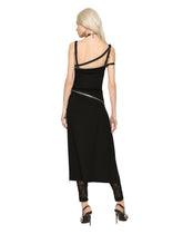 One-shoulder jersey dress with zipper - | Dolce & Gabbana