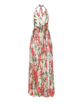 Long carnation-print chiffon dress - | Dolce & Gabbana