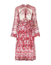 Majolica-print chiffon midi dress - | Dolce & Gabbana