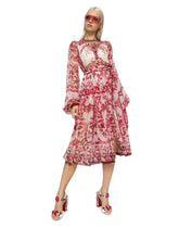 Majolica-print chiffon midi dress - | Dolce & Gabbana