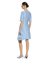 Fit-and-flare midi dress in floral jacquard - | Dolce & Gabbana