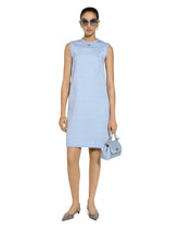 Sleeveless raschel tweed dress with DG logo - | Dolce & Gabbana