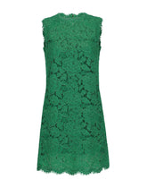 Lace dress with floral pattern - | Dolce & Gabbana