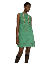 Lace dress with floral pattern - | Dolce & Gabbana