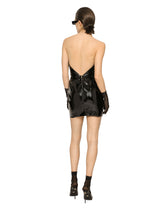 Short corset-style patent leather dress - | Dolce & Gabbana