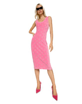 Sleeveless jersey dress with all-over DG logo - | Dolce & Gabbana