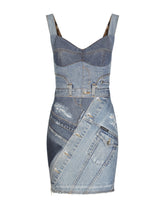 Short patchwork denim dress - | Dolce & Gabbana