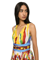 Long Carretto-print chiffon dress - | Dolce & Gabbana