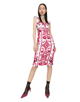 Majolica-print terrycloth midi dress - | Dolce & Gabbana