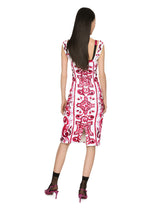 Majolica-print terrycloth midi dress - | Dolce & Gabbana