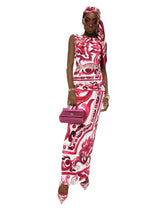 Long Majolica-print organzine dress - | Dolce & Gabbana