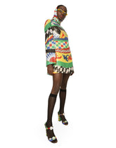 Short sequined Carretto-pattern A-line dress - | Dolce & Gabbana
