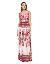 Long Majolica-print chiffon dress - | Dolce & Gabbana