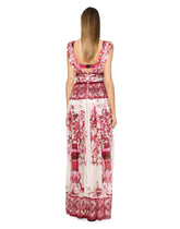 Long Majolica-print chiffon dress - | Dolce & Gabbana