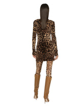 Short chenille jacquard dress with DG logo - | Dolce & Gabbana