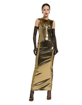 Long foiled satin corset dress - | Dolce & Gabbana