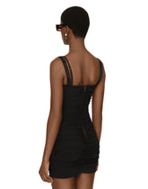 Draped spandex jersey mini dress DGVIB3 - | Dolce & Gabbana