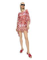 Short majolica-print chiffon caftan - | Dolce & Gabbana