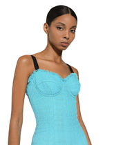 Raschel tweed corset minidress - | Dolce & Gabbana
