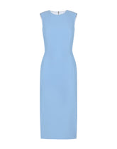 Wool crepe sheath longuette dress - | Dolce & Gabbana