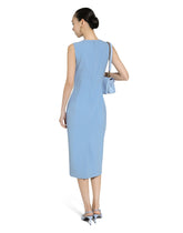 Wool crepe sheath longuette dress - | Dolce & Gabbana