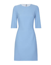 Wool crêpe midi fit-and-flare dress - | Dolce & Gabbana