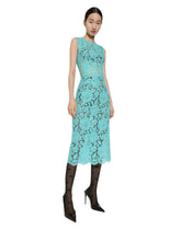 Lace sheath dress with cut at the waist - | Dolce & Gabbana