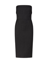 Woolen fabric pinstripe midi dress - | Dolce & Gabbana