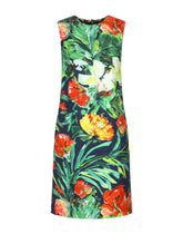 Bloom-print brocade A-line dress - | Dolce & Gabbana
