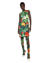 Bloom-print brocade A-line dress - | Dolce & Gabbana
