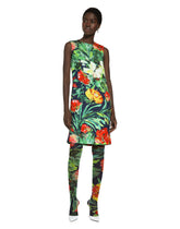 Bloom-print brocade A-line dress - | Dolce & Gabbana