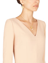 LONGUETTE V-NECK IN CADY FABRIC - | Dolce & Gabbana
