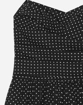 Cotton bustier minidress with polka-dot print - | Dolce & Gabbana