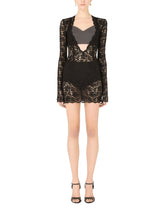 Short floral lace dress - | Dolce & Gabbana