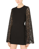 Short cady sleeves with lace sleeves - | Dolce & Gabbana