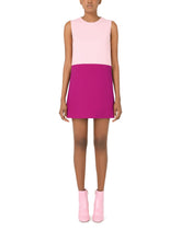 Short multi-colored crepe dress - | Dolce & Gabbana