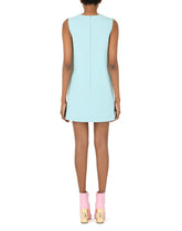 Short multi-colored crepe dress - | Dolce & Gabbana