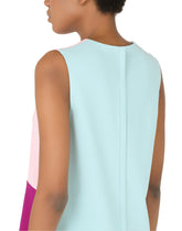 Short multi-colored crepe dress - | Dolce & Gabbana