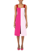 Multi-colored crepe midi dress - | Dolce & Gabbana