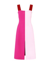 Multi-colored crepe midi dress - | Dolce & Gabbana